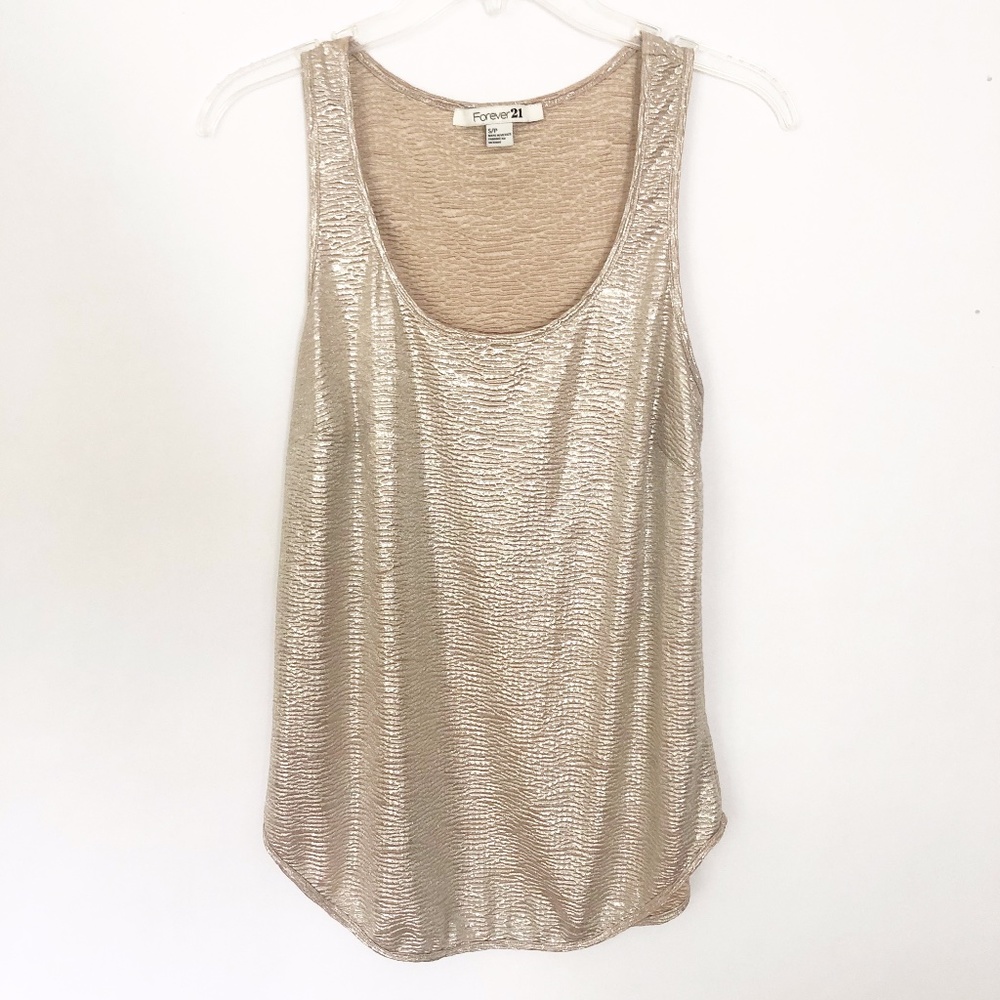 Forever 21 Metallic Tank Top